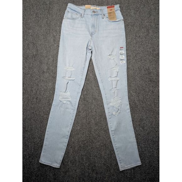 Levi's Denim - NWT Levi's 721 High Rise Skinny Light Wash‎ Jeans Women's 28 W/ 32 L Hole Legs
